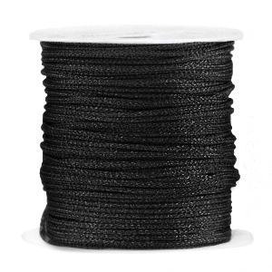 Band Macram&eacute; geflochten 1mm Black