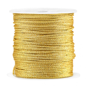 Band Macram&eacute; geflochten 1mm Gold metallic