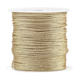 Band Macram&eacute; geflochten 1mm Champagne metallic