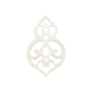 Anh&auml;nger Muschel S&uuml;&szlig;wasserperlmutt Bohemian White (Naturliche Farbe Muschel)