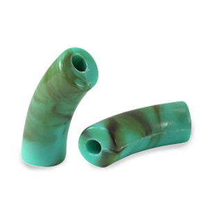 Perlen aus Acryl Tube Turquoise marble