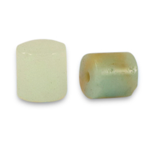 Disc natursteinperlen Chalcedon (Quarz) 4x4mm Multicolour turquoise-off white