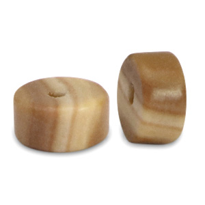 Disc Natursteinperlen Calcit 4x2mm Brown