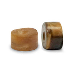 Disc Natursteinperlen Tigerauge 4x2mm Topaz brown