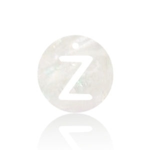 Anh&auml;nger Muschel S&uuml;&szlig;wasserperlmutt Buchstaben Z White (Naturliche Farbe Muschel)