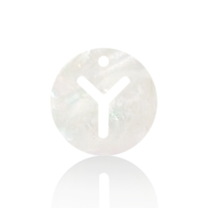 Anh&auml;nger Muschel S&uuml;&szlig;wasserperlmutt Buchstaben Y White (Naturliche Farbe Muschel)