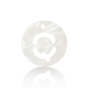 Anh&auml;nger Muschel S&uuml;&szlig;wasserperlmutt Buchstaben Q White (Naturliche Farbe Muschel)
