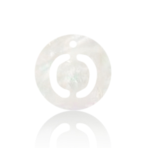 Anh&auml;nger Muschel S&uuml;&szlig;wasserperlmutt Buchstaben O White (Naturliche Farbe Muschel)