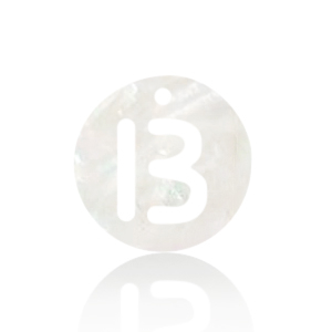 Anh&auml;nger Muschel S&uuml;&szlig;wasserperlmutt Buchstaben B White (Naturliche Farbe Muschel)