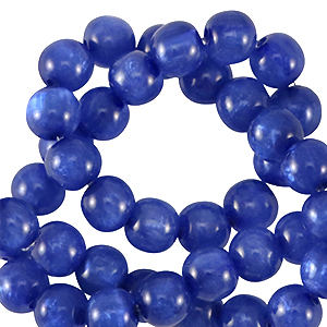Polaris Perle 6mm rund Mosso Dark royal blue