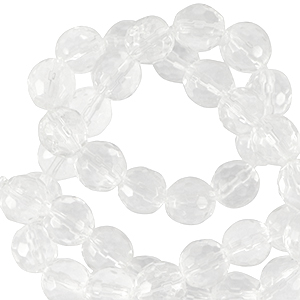 Perlen Naturstein 6mm Facett geschliffen Transparent