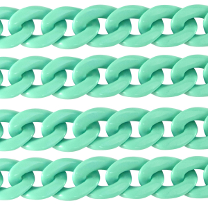 Acryl-Glieder 29mm shiny Turquoise green