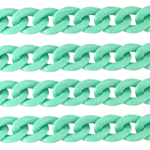 Acryl-Glieder 22mm shiny Turquoise green