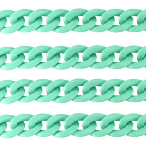 Acryl-Glieder 18mm shiny Turquoise green