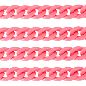 Acryl-Glieder 18mm shiny Hot pink