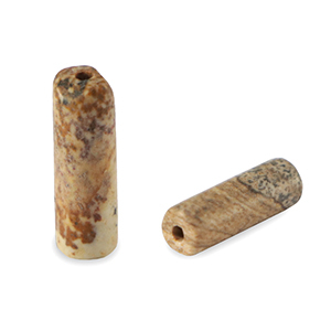 Perlen Naturstein Quarzit Tubes Brown