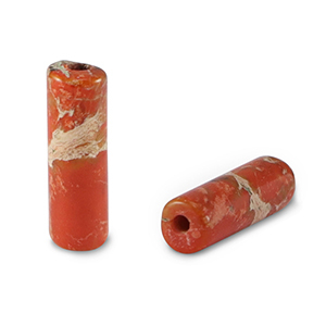 Perlen Naturstein Tubes Rust red