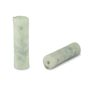 Perlen Naturstein Marmor Tubes Light green