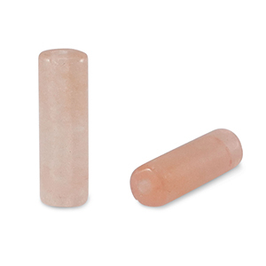 Perlen Naturstein Quartz Tubes Peach pink