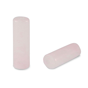 Perlen Naturstein Rosenquarz Tubes Light pink