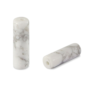 Perlen Naturstein Magnesit Tubes White marble