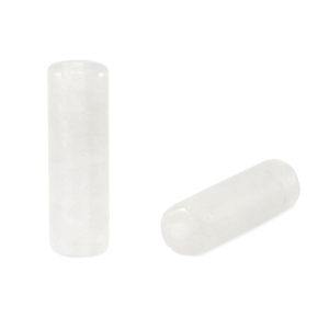 Perlen Naturstein Milchquartz Tubes White