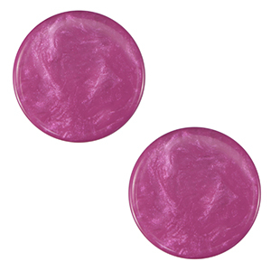 20 mm flach Polaris Elements Cabochon Jais Anemone pink