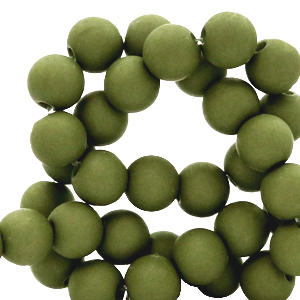 6 mm Perlen aus Acryl Olive green