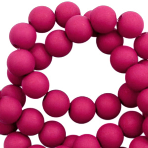 6 mm Perlen aus Acryl Magenta purple