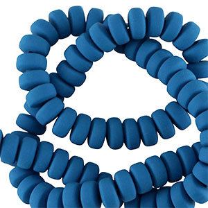 Rondell Perlen Polymer 7mm Blue
