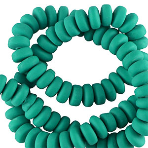 Rondell Perlen Polymer 7mm Mayan green