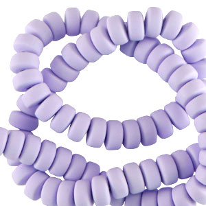 Rondell Perlen Polymer 7mm Soft purple