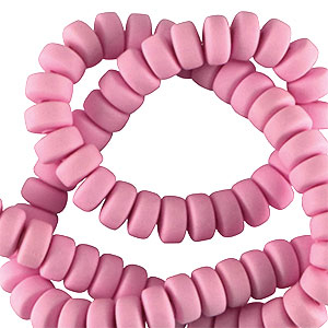 Rondell Perlen Polymer 7mm Azalea pink
