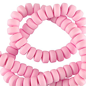Rondell Perlen Polymer 7mm Pure pink
