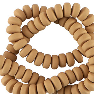 Rondell Perlen Polymer 7mm Brown