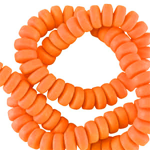 Rondell Perlen Polymer 7mm Bright orange