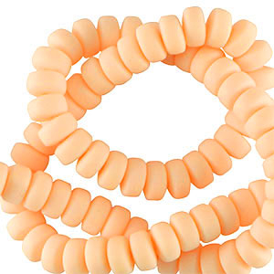Rondell Perlen Polymer 7mm Coral orange