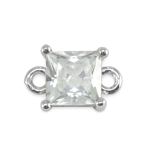 Zwischenst&uuml;cke Kristallglas Square Crystal-silver