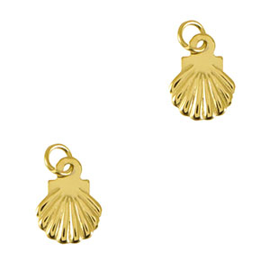 Anh&auml;nger aus Stainless Steel - Rostfreiem Stahl Shell Gold