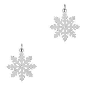 Anh&auml;nger aus Stainless Steel - Rostfreiem Stahl Snowflake Silver
