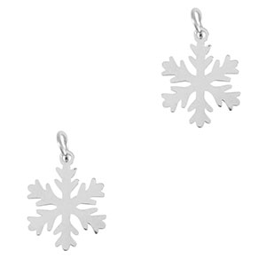 Anh&auml;nger aus Stainless Steel - Rostfreiem Stahl Snowflake Silver