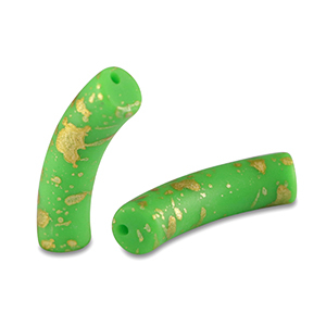 Perlen aus Acryl Tube matt Light green-gold