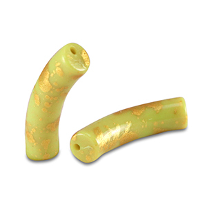 Perlen aus Acryl Tube shiny Lime green-gold