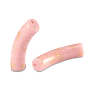 Perlen aus Acryl Tube shiny Light pink-gold