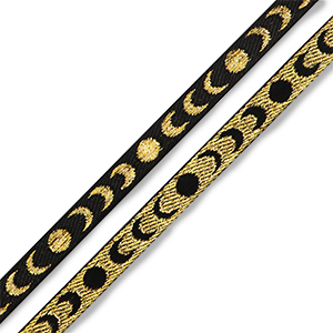 Schmucktextband Monde Black-gold