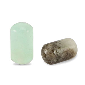 Perlen Naturstein Chalcedon (Quarz) Tubes Multicolour turquoise
