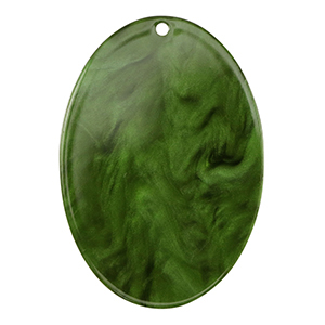 Anh&auml;nger aus Resin Oval Moss green