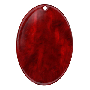 Anh&auml;nger aus Resin Oval Salsa red