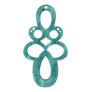 Anh&auml;nger aus Resin Barock Petrol blue