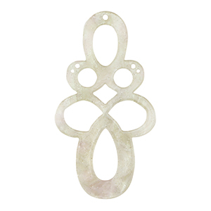 Anh&auml;nger aus Resin Barock Glitzer Cashmere white